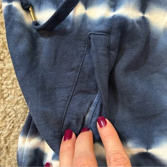 YOUNG, FABULOUS & BROKE Piper Draped Cowl Neck TieDye Hoodie Sweatshirt‎ - Picture 6 of 7